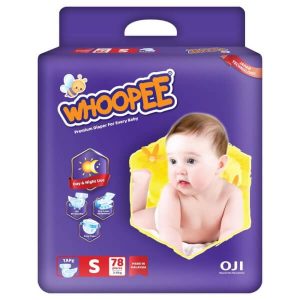 Bỉm tã dán Whoopee size S 78 miếng (3-6kg)