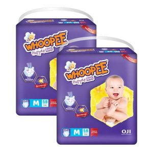 Combo 2 gói Bỉm tã quần Whoopee size M 58 miếng (5-8kg)