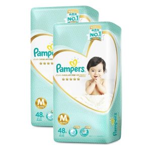 Combo 2 gói Bỉm tã quần Pampers Nhật size M 48 miếng (6-11kg, New)